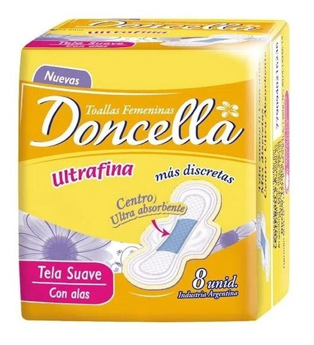 Toalla Doncella Ultra Fina Suave 10 Paq 80 Toallas  Zona Sur