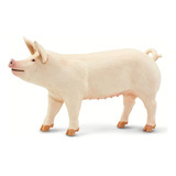 Gran Cerdo Blanco Figura De Colección Safari