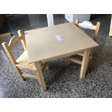 Juego Mesa Para Chicos + 2 Sillas