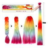 Extensiones 100% De Kanekalon Puro Para Trenzas Africanas Color Rosa Y Rosa Claro