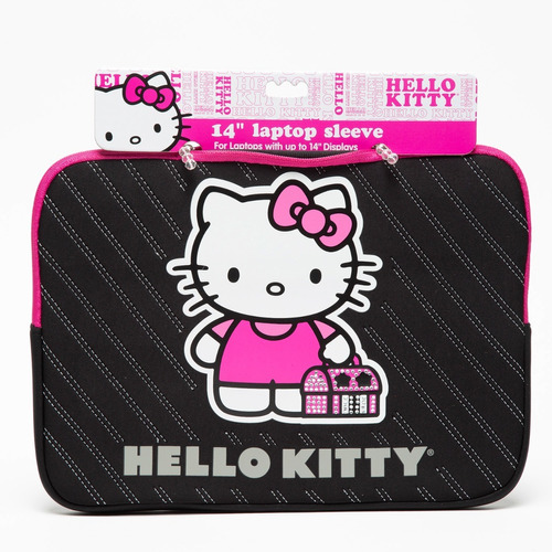 Funda Laptop 14  23509 Bling Negro Hello Kitty