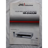 Manual Instruccion Jvc Video Casetera Hr-d140um Antigua Vhs