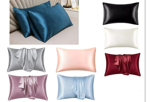 Funda Almohada Satin Saten Tipo Seda Set X1 Unidad