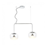 Lampara Colgante Grok Alive Globe Cromo - 2 Led Incluido 