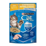 15 Cat Chow Adultos Pescado Esterilizados 85 Gr- Comida Gato