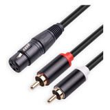 Cabo Divisor L93 De Pinos Xlr Fêmea Para Duplo Rca Macho Y,