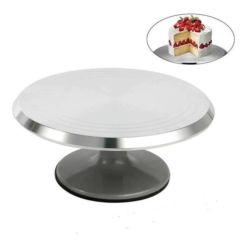 Base Giratoria Tortas Plato Giratorio Base Aluminio 29cm