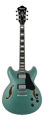 Guitarra Eléctrica Ibanez As Artcore As73 De Tilo Olive Metallic Con Diapasón De Nogal