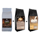 Kit 4 Café Em Grão 4 Cappuccino Tradicional 4 Leite Baunilha