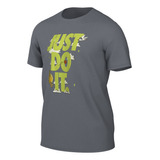 Playera Nike Sportswear Para Hombre Just Do It Gris