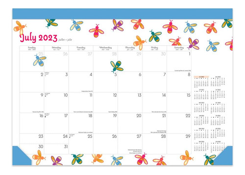Busy Bees - Calendario Mensual De Escritorio De 18 Meses De
