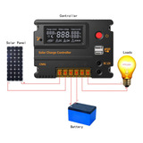 Panel Controlador De Carga Solar Anself Lcd De 20a 12v 24v