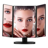 Espejo Maquillaje Led Cosmetico Aumento 3x 24 Led 4 Pilas 