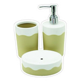 Set De Baño Jabonera Dispenser Jabon Porta Cepillos