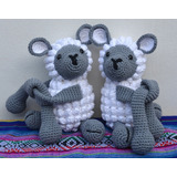 Sujeta Abraza Cortina  Cuna Amigurumi X 2 Tejido A Crochet