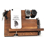 Wooden Desk Docking Station, Nightstand Organizer With ...