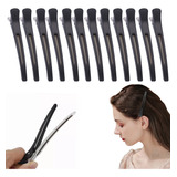 Pinza Para Cabello Tipo Pico De Garza Carbón Negro 12 Piezas