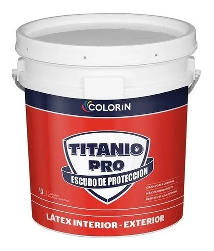 Colorín Titanio Pro Látex Interior Exterior 10l Blanco