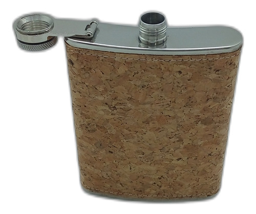 Petaca Licorera Whisky Corcho Acero Inox Pettish Online Vc Color Corcho 1263