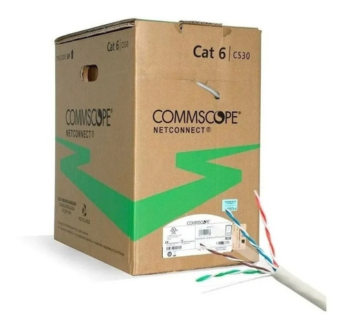 Cable Utp Cat 6 Commscope 305 Mts  1427071-4 Color Gris