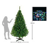 Pino De Navidad 220 Cm Economico + 300 Luces