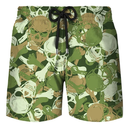 Pantalones Cortos De Playa Con Estampado 3d De Camuflaje