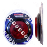 Plafón Redondo 8 Leds Plasma/estrobo Rojo Bisel Negro Ds