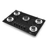 Fogão Cooktop 5 Bocas Com Ultra Chama Preto Tedge Bivolt Cor Preto C/ Prata