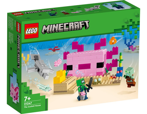 Lego Minecraft 242 Peças - A Casa Do Axolotl - 21247