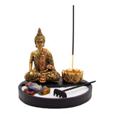 Jardim Zen Buda Hindu Com Incensário Meditação Feng Shui