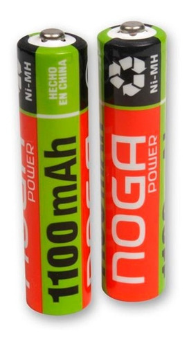 Pilas Recargables Noga Aaa 2u Ni-metal 1100mah San Isidro