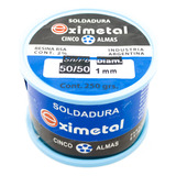 Rollo Estaño 50/50 250gr 1/4kg Eximetal Diametro 1mm