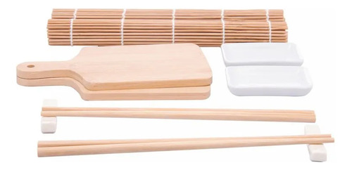 Conjunto 10 Peças Para Sushi De Bambu Osaka 5459 Lyor