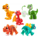 Set 3 Dinosaurios Flexibles 12 Cm Articulados Juguete Niño