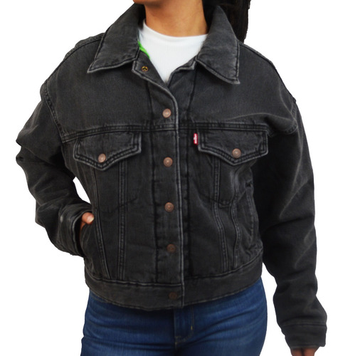 Levi's Levis Trucker Jacket Padded A60600001 Black Women's.