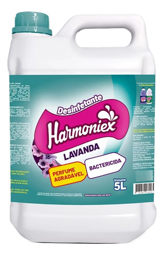Desinfetante Bactericida Lavanda Harmoniex Galão 5 Litros