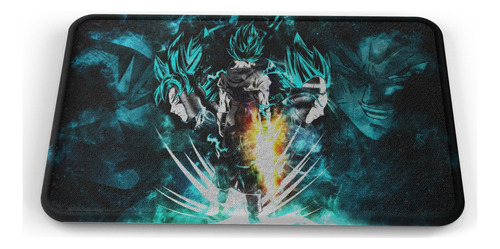 Tapete Dbz Goku Vegeta Blue 2 Caras Baño Lavable 50x80cm