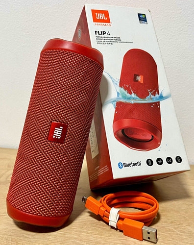 Caixa De Som Jbl Flip 4 Vermelha