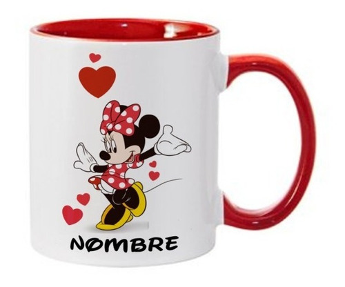 Taza Del Amor Y Amistad Mickey Mimi Con Nombre