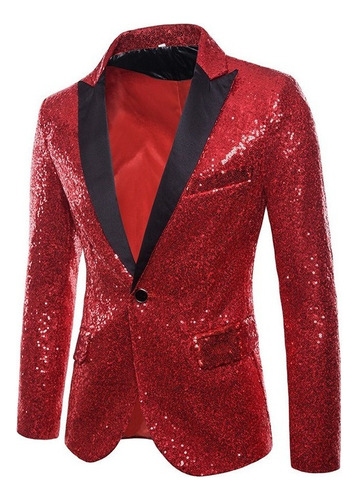 Youmu Blazer Brillante Hombre Banquete Boda Fiesta Bar