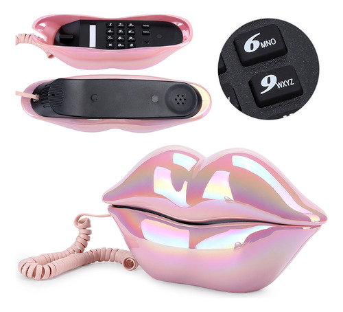 Teléfono Rosa Galvanizado Funny Lip Wx3016