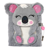 Diario Intimo Con Candado Peluche Infantil - Koala Tierno