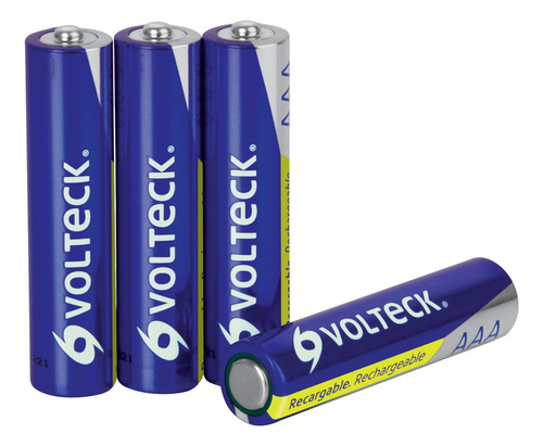 Paquete Con 12 Pilas Recargables 600 Mah Tamaño Aaa, Volteck