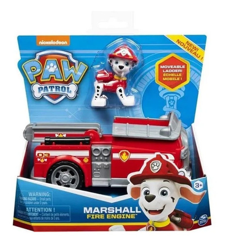 Paw Patrol Vehículo Con Personaje 16 Cm  