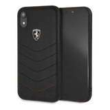 Funda Case Ferrari Piel Negra Fechas Para iPhone XR