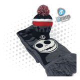 Set Bufanda Y Gorro Bonete Jack Skellington Original