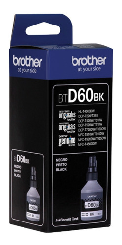 Botella De Tinta Brother Btd60 Negro T310 T510 T710 Original