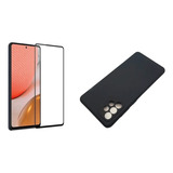 Funda Tpu Con Felpa + Templado Compatible Con Samsung A72