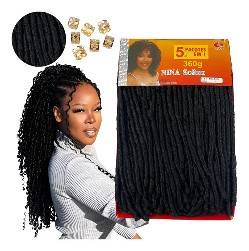 Cabelo Nina Softex Pacotão Crochet Braid 360gramas  5x1 | Frete grátis