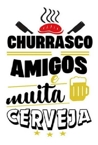 Adesivo Decorativo Tambor Churras Amigos  Cerveja 45x60